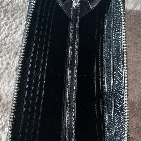 Coach Black Full Zip Wallet - Picture 3 of 3